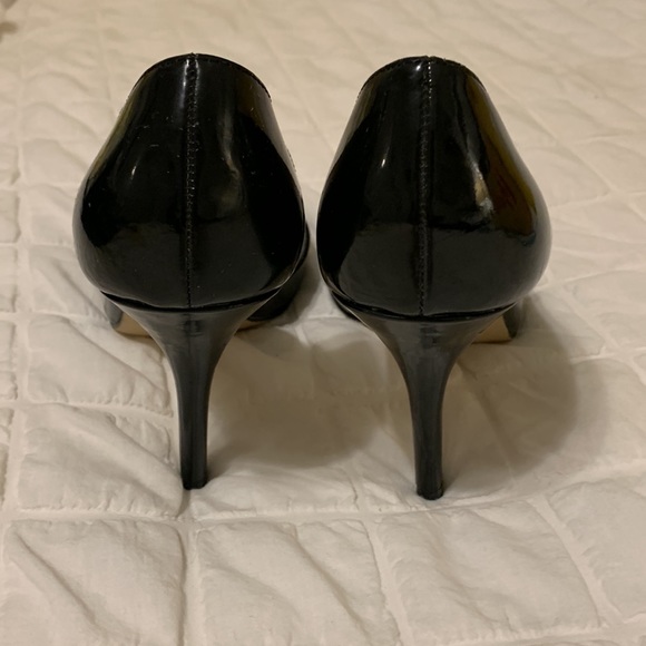 Elle black open toe heels - Picture 3 of 4